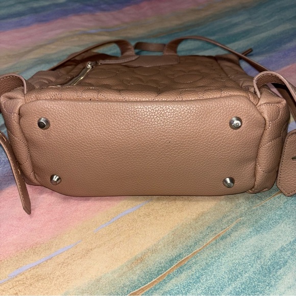 Freshly Picked X Disney Tan Faux Leather Oh My Minnie Mouse Embossed Backpack - Picture 8 of 13